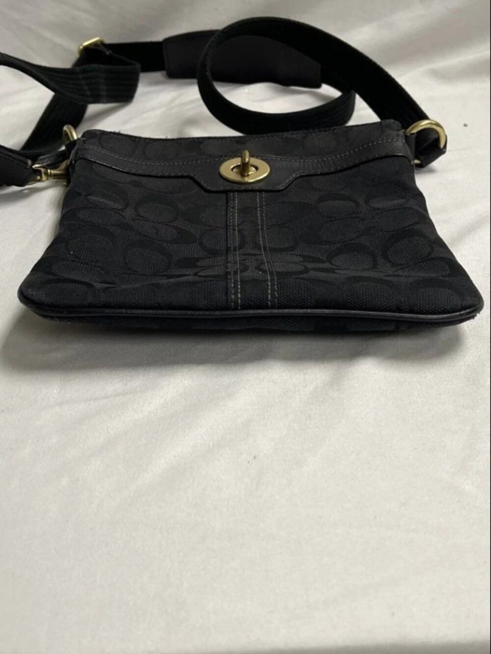 Coach Black Signature Canvas Crossbody Bag - Picture 2 of 5